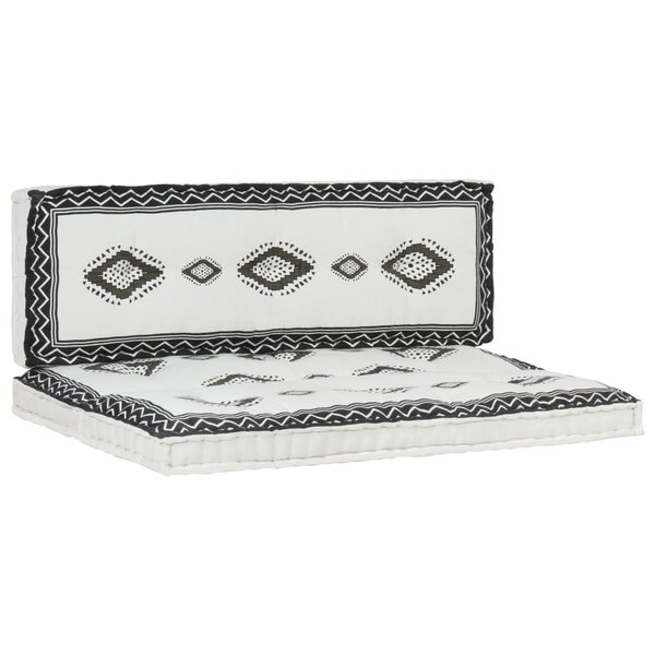 vidaXL Ensemble de coussins de palette de jardin 2 Pièces Imprimé