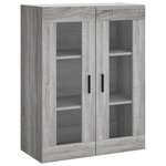 vidaXL Buffet haut Sonoma gris 69 5x34x180 cm Bois d'ingénierie