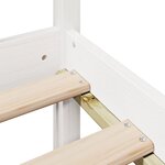 vidaXL Lit bibliothèque sans matelas blanc 100x200 cm bois pin massif