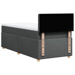 vidaXL Sommier à lattes de lit avec matelas Gris foncé 80x200 cm Tissu