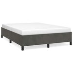 vidaXL Cadre de lit sans matelas gris foncé 137x190 cm velours