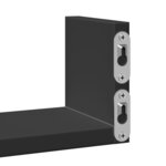 vidaXL Étagères murales 3 Pièces noir bois d'ingénierie