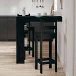 vidaXL Table de Bar Murale avec étagère Chêne noir 102 x 45 x 103 5 cm