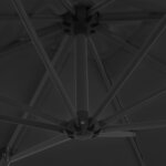 vidaXL Parasol de jardin avec base portable anthracite