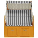 vidaXL Strandkorb avec auvent résine tressée et bois solide blanc gris