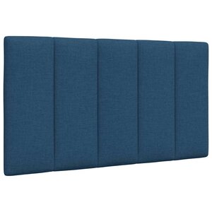 vidaXL Coussin de tête de lit Hanko bleu 80 cm tissu