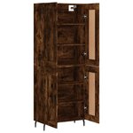 vidaXL Buffet haut Chêne fumé 69 5x34x180 cm Bois d'ingénierie