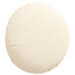 vidaXL Coussins de siège 2 Pièces Crème Ø 50 cm Tissu en velours côtelé
