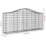 vidaXL Paniers à gabions arqués 12 Pièces 200x30x80/100 cm Fer galvanisé