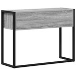vidaXL Table d'appoint Gris Sonoma 100 x 36 x 75 cm Bois d'ingénierie