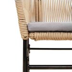 vidaXL Ensemble à manger jardin coussins 5Pièces marron poly rotin verre