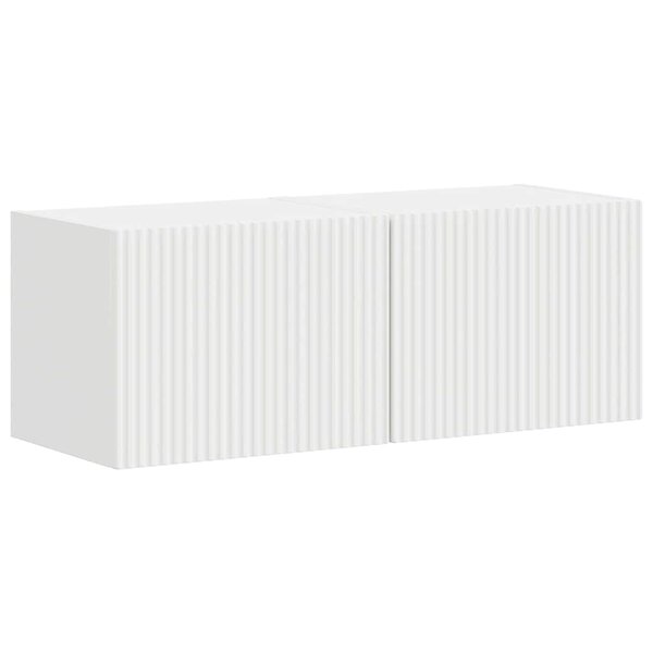 vidaXL Meuble TV mural 2 Pièces Blanc 60 x 31 x 29.5 cm Bois d'ingénierie