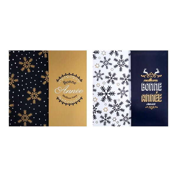 Carte de voeux avec enveloppe - lot de 5 cartes bonne année meilleurs voeux