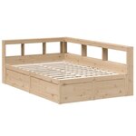 vidaXL Lit bibliothèque sans matelas 120x200 cm bois de pin massif