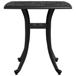 vidaXL Table de jardin noir 53x53x53 cm aluminium coulé