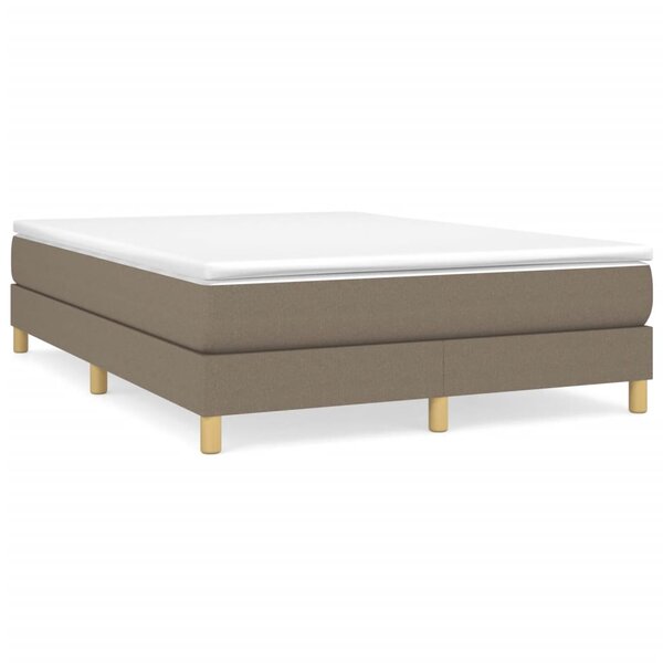 vidaXL Cadre de lit taupe 140x190 cm tissu