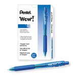 Stylo à bille rétractable WOW BK440 Bleu x 12 PENTEL