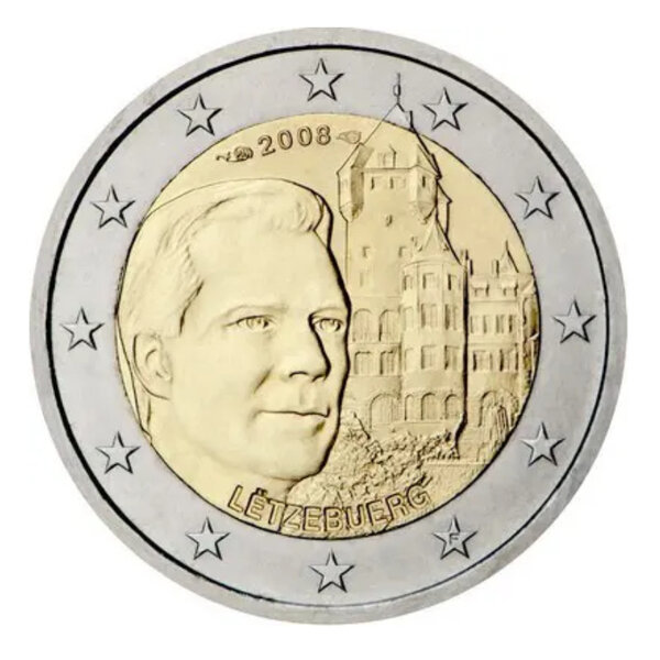 2 euros commémorative Luxembourg 2008 - Château de Colmar Berg.