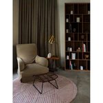 Tapis rond en laine texturé rose et beige - Ø 160 cm