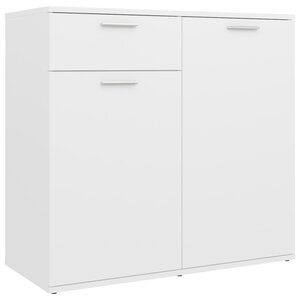 vidaXL Buffet blanc 80x36x75 cm bois d'ingénierie