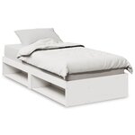 vidaXL Lit de jour sans matelas blanc 90x200 cm bois de pin massif