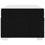 vidaXL Cadre de lit avec matelas Noir 120 x 190 cm tissu
