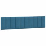 vidaXL Coussin de tête de lit bleu 200 cm velours