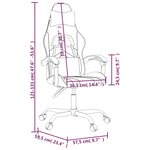 vidaXL Chaise de jeu pivotante Noir et gris Similicuir