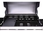 Barbecue Gaz avec LED "Bingo 4" - 4 brûleurs dont 1 latéral - 14kW + Housse protection - Noir