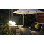 LUMI JARDIN Lot de 2 Spheres lumineuse solaire a LED Moony - Lumiere blanc - Ø 20 cm