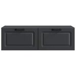vidaXL Meuble TV mural Noir 98 x 41 x 30 cm Bois d'ingénierie