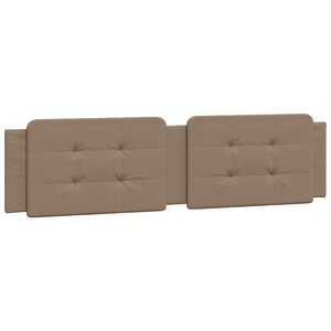 vidaXL Coussin de tête de lit cappuccino 200 cm similicuir