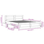 vidaXL Cadre de lit tête de lit sans matelas chêne sonoma 160x200 cm