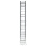 vidaXL Paniers à gabions arqués 9 Pièces 200x30x180/200 cm Fer galvanisé