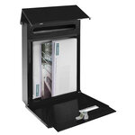 Boîte aux Lettres Acier  Line E6804  Serrure Protégée  Anti-pluie  Noir