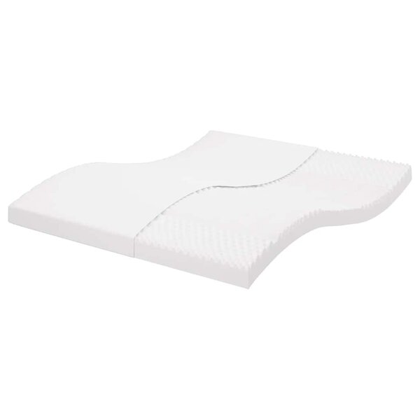 vidaXL Matelas en mousse blanc 160x220 cm 7 zones dureté 20 ILD