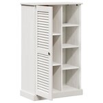 vidaXL Cabinet de salle de bain avec stockage Blanc 68 x 34 x 110 cm