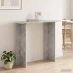 vidaXL Table console Gris béton 100 x 39 5 x 75 cm Bois d'ingénierie