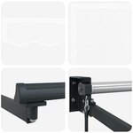 vidaXL Auvent Rétractable Blanc 400 × 300 cm Polyester