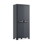 Keter Armoire de rangement avec étagères Moby Gris graphite 182 cm
