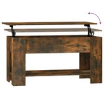 vidaXL Table basse Chêne fumé 101x49x52 cm Bois d'ingénierie