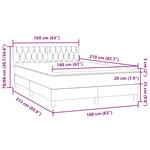 vidaXL Sommier à lattes de lit avec matelas noir 160x210 cm velours