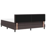 vidaXL lit box spring avec matelas et LED marron foncé 180x200 cm en tissu