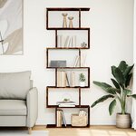 vidaXL Étagère séparatrice de pièce à 6 niveaux chêne fumé 70x24x193cm