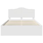 vidaXL Cadre de lit avec tête de lit Blanc 140 x 200 cm Pin massif