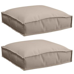 vidaXL Coussin 2 pc Tissu Oxford Taupe 40 x 40 x 8 cm