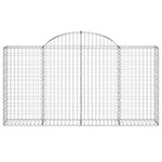 vidaXL Paniers à gabions arqués 25 Pièces 200x30x100/120 cm Fer galvanisé