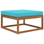 vidaXL Coussin de canapé d'extérieur Polyester Turquoise 80 x 80 cm