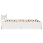 vidaXL Cadre de lit avec tiroirs blanc 180x200 cm bois de pin massif