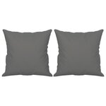 vidaXL Canapé 2 places avec oreillers gris foncé 140 cm